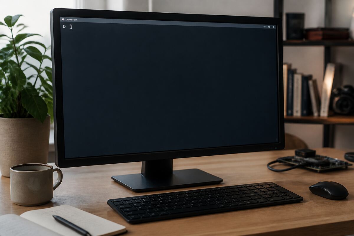 Clean engineering desk with a simple reliable toolchain
